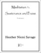 Meditation No.1 piano sheet music cover